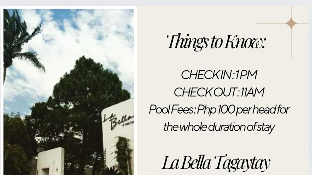 Retreat Haven In La Bella Tagaytay Appartement Tagaytay City Kamer foto